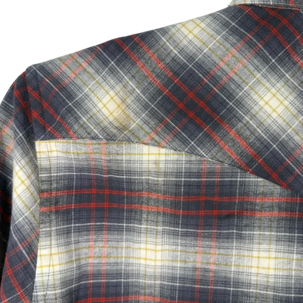 Pendleton‎ Pearl Snap Flannel Shirt Men’s XXL Red Grey Plaid Western Button Up